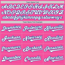 Laden Sie das Bild in den Galerie-Viewer, Custom Pink White-Royal Authentic Two Tone Baseball Jersey