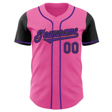 Laden Sie das Bild in den Galerie-Viewer, Custom Pink Purple-Black Authentic Two Tone Baseball Jersey