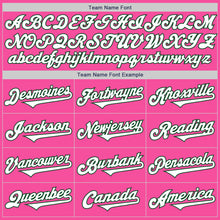 Laden Sie das Bild in den Galerie-Viewer, Custom Pink White-Green Authentic Two Tone Baseball Jersey