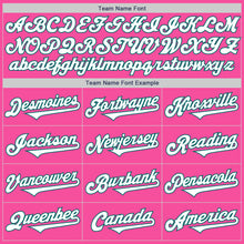 Laden Sie das Bild in den Galerie-Viewer, Custom Pink White-Teal Authentic Two Tone Baseball Jersey