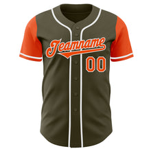 Загрузить изображение в средство просмотра галереи, Custom Olive Orange-White Authentic Two Tone Salute To Service Baseball Jersey