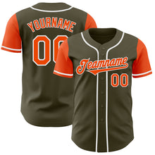 Загрузить изображение в средство просмотра галереи, Custom Olive Orange-White Authentic Two Tone Salute To Service Baseball Jersey