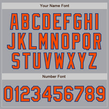Load image into Gallery viewer, Custom Gray Orange-Royal Authentic Two Tone Baseball Jersey