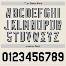 Load image into Gallery viewer, Custom Cream Black Pinstripe Gray Authentic Two Tone Baseball Jersey