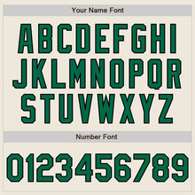 Load image into Gallery viewer, Custom Cream Black Pinstripe Kelly Green Authentic Two Tone Baseball Jersey