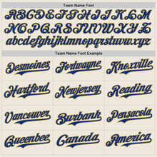 Загрузить изображение в средство просмотра галереи, Custom Cream Royal Pinstripe Old Gold Authentic Two Tone Baseball Jersey
