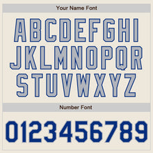 Load image into Gallery viewer, Custom Cream Royal Pinstripe Gray Authentic Two Tone Baseball Jersey