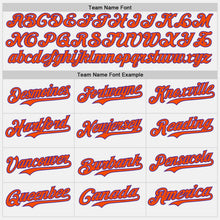 Load image into Gallery viewer, Custom White Orange Pinstripe Purple Authentic Two Tone Baseball Jersey