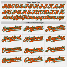 Load image into Gallery viewer, Custom White Orange Pinstripe Green Authentic Two Tone Baseball Jersey