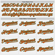 Load image into Gallery viewer, Custom White Orange Pinstripe Kelly Green Authentic Two Tone Baseball Jersey