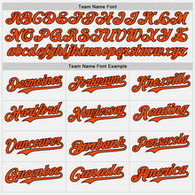 Load image into Gallery viewer, Custom White Orange Pinstripe Brown Authentic Two Tone Baseball Jersey