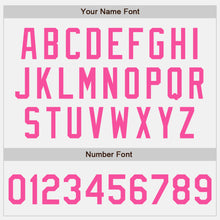 Load image into Gallery viewer, Custom White Pink Pinstripe Pink Authentic Two Tone Baseball Jersey