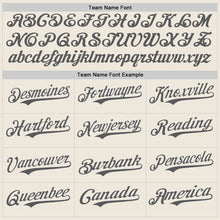 Load image into Gallery viewer, Custom Cream Steel Gray Pinstripe Steel Gray Authentic Two Tone Baseball Jersey