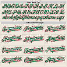 Charger l'image dans la galerie, Custom Cream Kelly Green Pinstripe White-Red Authentic Two Tone Baseball Jersey