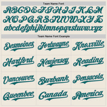 Charger l'image dans la galerie, Custom Cream Teal Pinstripe Gray Authentic Two Tone Baseball Jersey
