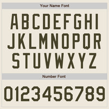 Load image into Gallery viewer, Custom Cream Olive Pinstripe Olive Authentic Two Tone Baseball Jersey