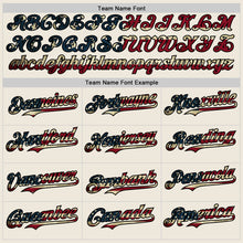 Laden Sie das Bild in den Galerie-Viewer, Custom Cream Olive Pinstripe Vintage USA Flag-Black Authentic Two Tone Baseball Jersey