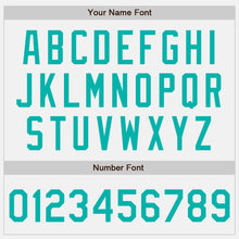 Load image into Gallery viewer, Custom White Aqua Pinstripe Aqua Authentic Two Tone Baseball Jersey