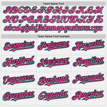 Load image into Gallery viewer, Custom White Black Pinstripe Teal-Pink Authentic Two Tone Baseball Jersey