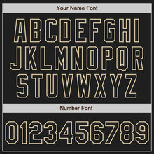 Load image into Gallery viewer, Custom Black Cream Pinstripe Cream Authentic Two Tone Baseball Jersey