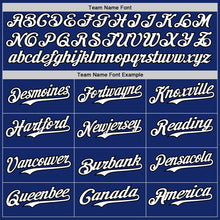 Load image into Gallery viewer, Custom Royal Black Pinstripe White Authentic Two Tone Baseball Jersey