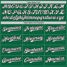 Load image into Gallery viewer, Custom Kelly Green Black Pinstripe White Authentic Two Tone Baseball Jersey