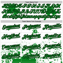 Load image into Gallery viewer, Custom White Grass Green Black Red-Yellow Splatter Camo Two Tone Authentic Baseball Jersey