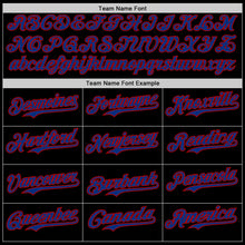 Load image into Gallery viewer, Custom Black Royal-Red Digital Camo Two Tone Authentic Baseball Jersey