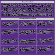 Laden Sie das Bild in den Galerie-Viewer, Custom Purple Black-Gray Digital Camo Two Tone Authentic Baseball Jersey