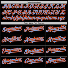 Load image into Gallery viewer, Custom Black Powder Blue Orange-White Digital Camo Two Tone Authentic Baseball Jersey