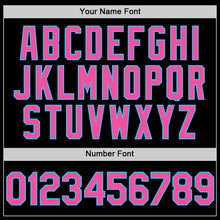 Charger l'image dans la galerie, Custom Black Pink Sky Blue-White Digital Camo Two Tone Authentic Baseball Jersey