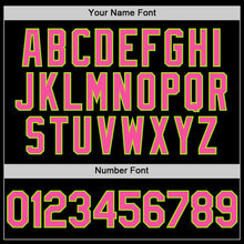 Charger l'image dans la galerie, Custom Black Pink Neon Green-White Digital Camo Two Tone Authentic Baseball Jersey