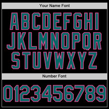 Load image into Gallery viewer, Custom Black Teal Pink-Purple Digital Camo Two Tone Authentic Baseball Jersey