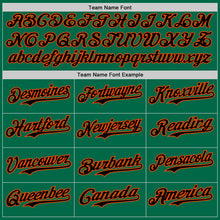 Load image into Gallery viewer, Custom Kelly Green Black Orange-White Digital Camo Two Tone Authentic Baseball Jersey