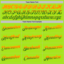 Laden Sie das Bild in den Galerie-Viewer, Custom Neon Green Bay Orange Grass Green-Yellow Gradient Two Tone Performance T-Shirt