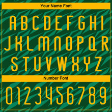 Load image into Gallery viewer, Custom Green Gold-Black Geometric Shape Sublimation Volleyball Uniform Jersey