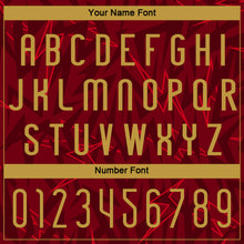 Загрузить изображение в средство просмотра галереи, Custom Crimson Old Gold-Black Lightning Sublimation Volleyball Uniform Jersey