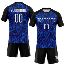 Загрузить изображение в средство просмотра галереи, Custom Navy Thunder Blue-Black Lightning Sublimation Volleyball Uniform Jersey