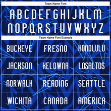 Загрузить изображение в средство просмотра галереи, Custom Navy Thunder Blue-Black Lightning Sublimation Volleyball Uniform Jersey