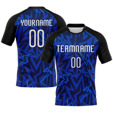 Загрузить изображение в средство просмотра галереи, Custom Navy Thunder Blue-Black Lightning Sublimation Volleyball Uniform Jersey
