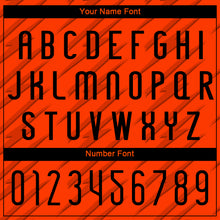 Laden Sie das Bild in den Galerie-Viewer, Custom Orange Black Line Sublimation Volleyball Uniform Jersey