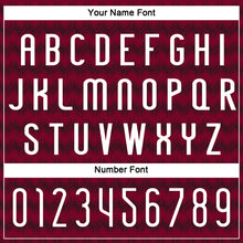 Загрузить изображение в средство просмотра галереи, Custom Maroon White-Black Geometric Shape Sublimation Volleyball Uniform Jersey