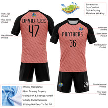 Load image into Gallery viewer, Custom Light Pink Black-White Geometric Shape Sublimation Volleyball Uniform Jersey