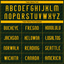 Load image into Gallery viewer, Custom Green Gold Geometric Shape Sublimation Volleyball Uniform Jersey