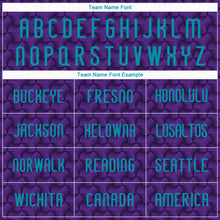 Charger l'image dans la galerie, Custom Purple Teal-Black Geometric Shape Sublimation Volleyball Uniform Jersey