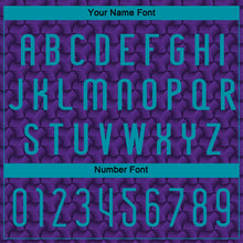 Charger l'image dans la galerie, Custom Purple Teal-Black Geometric Shape Sublimation Volleyball Uniform Jersey