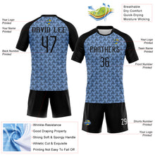 Charger l'image dans la galerie, Custom Light Blue Black-White Geometric Shape Sublimation Volleyball Uniform Jersey