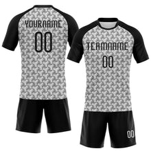 Загрузить изображение в средство просмотра галереи, Custom White Black Geometric Shape Sublimation Volleyball Uniform Jersey