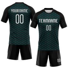 Charger l'image dans la galerie, Custom Teal White-Black Geometric Shape Sublimation Volleyball Uniform Jersey
