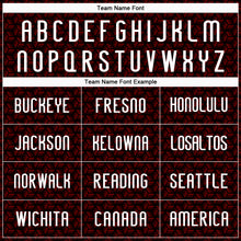 Load image into Gallery viewer, Custom Red White-Black Geometric Shape Sublimation Volleyball Uniform Jersey